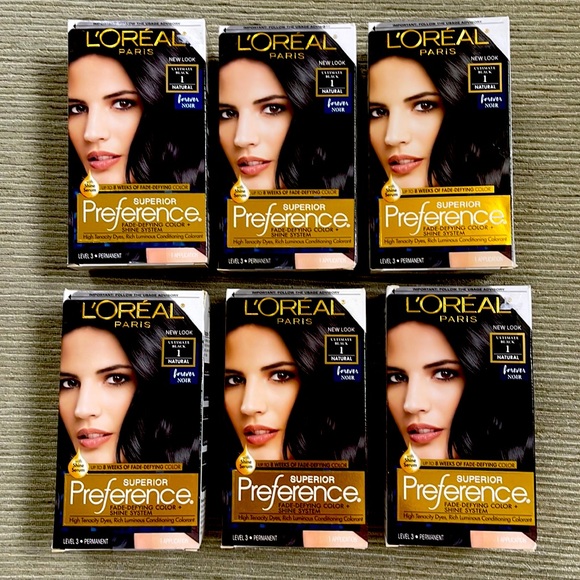 L’Oréal Paris preference women’s hair color natural ultimate black (6) for $45 - Picture 1 of 3